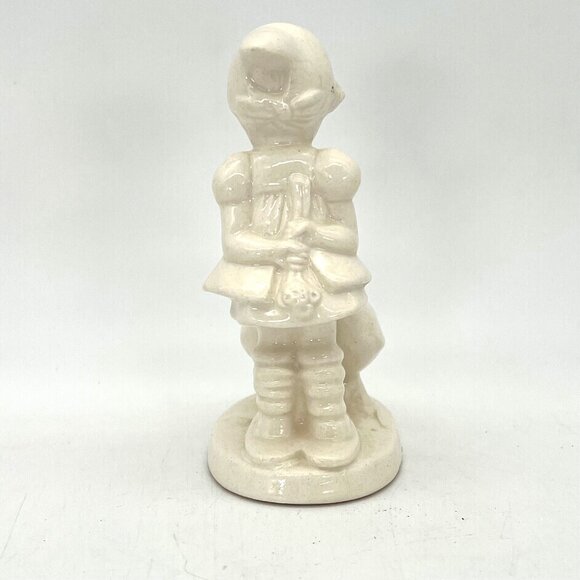 Vintage Ceramic Figurine Of Child With Geese Made In Japan 5 inch tall - Picture 4 of 9